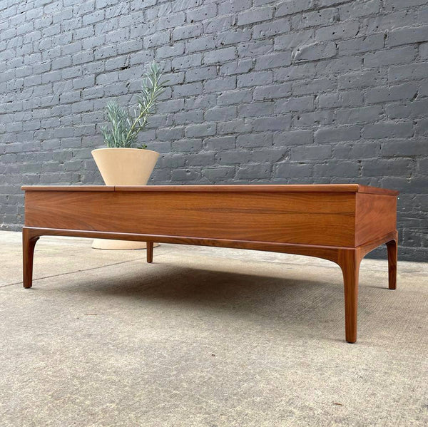 Mid-Century Modern “Rythm” Walnut Coffee Table with Storage by Lane Furniture, c.1950’s