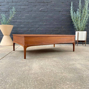 Mid-Century Modern “Rythm” Walnut Coffee Table with Storage by Lane Furniture, c.1950’s