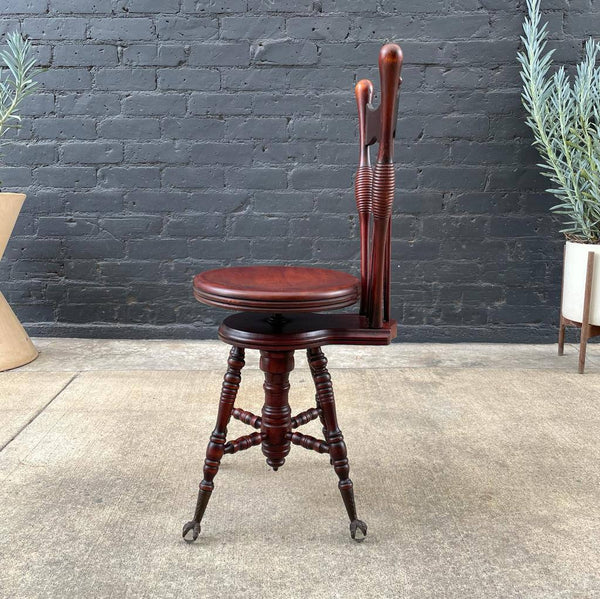 Antique Mahogany Piano Chair, c.1950’s