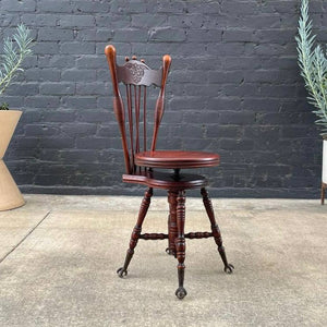 Antique Mahogany Piano Chair, c.1950’s