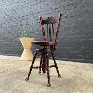 Antique Mahogany Piano Chair, c.1950’s