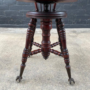 Antique Mahogany Piano Chair, c.1950’s