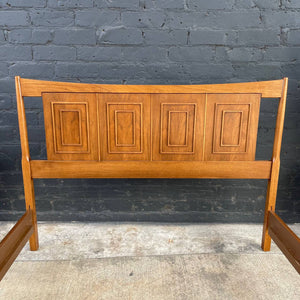 Mid-Century Modern “Sculptra” Walnut Full-Size Bed Frame by Broyhill, c.1960’s