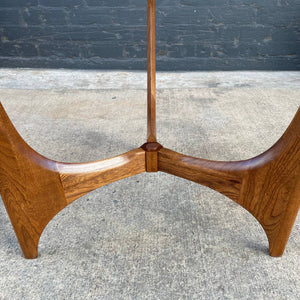 Mid-Century Modern Sculpted Side Table with Glass Top by Lane, c.1950’s