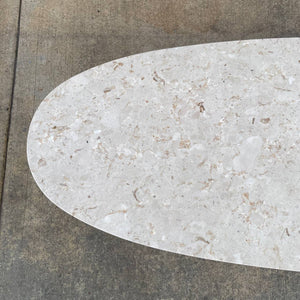 Mid-Century Modern Walnut Surfboard Style Coffee Table with Marble Top, c.1960’s