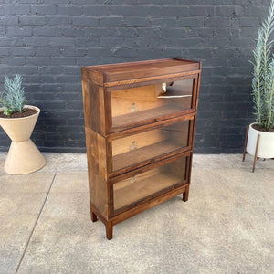 Vintage Barristers Maple Wood & Glass Stackable Bookcase, c.1950’s