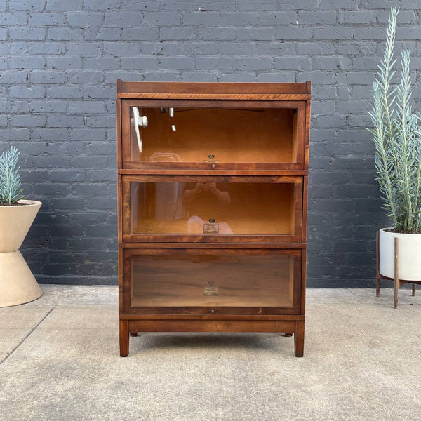 Vintage Barristers Maple Wood & Glass Stackable Bookcase, c.1950’s