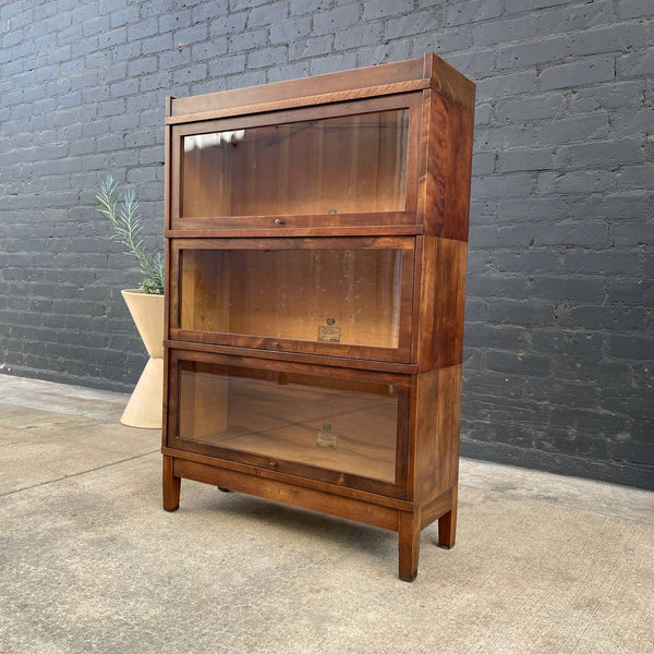 Vintage Barristers Maple Wood & Glass Stackable Bookcase, c.1950’s