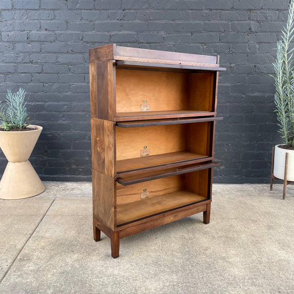 Vintage Barristers Maple Wood & Glass Stackable Bookcase, c.1950’s