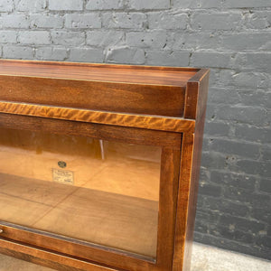 Vintage Barristers Maple Wood & Glass Stackable Bookcase, c.1950’s
