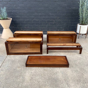 Vintage Barristers Maple Wood & Glass Stackable Bookcase, c.1950’s