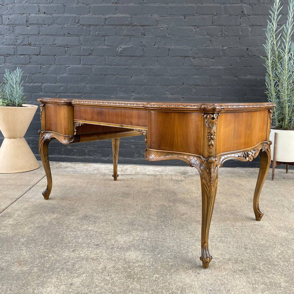 Antique French Provincial Style Desk with Carving Details, c.1950’s