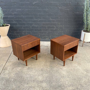 Pair of Vintage Mid-Century Modern Walnut Night Stands, c.1960’s