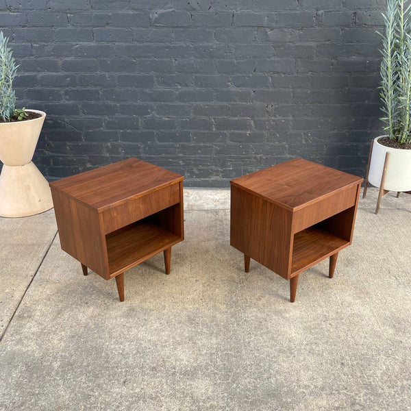 Pair of Vintage Mid-Century Modern Walnut Night Stands, c.1960’s