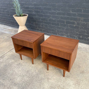 Pair of Vintage Mid-Century Modern Walnut Night Stands, c.1960’s
