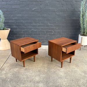 Pair of Vintage Mid-Century Modern Walnut Night Stands, c.1960’s