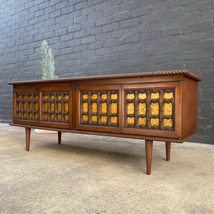 Mid-Century Modern Low-Profile Walnut Credenza, c.1960’s