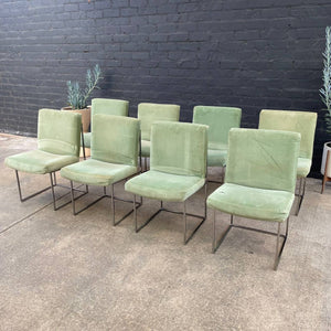 Set of 8 Milo Baughman Chrome Dining Chairs for Thayer Coggin, c.1960’s
