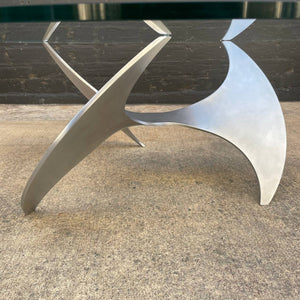 Knut Hesterberg for Ronald Schmitt Aluminum "Propeller" Coffee Table, c.1960’s