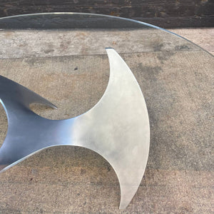 Knut Hesterberg for Ronald Schmitt Aluminum "Propeller" Coffee Table, c.1960’s