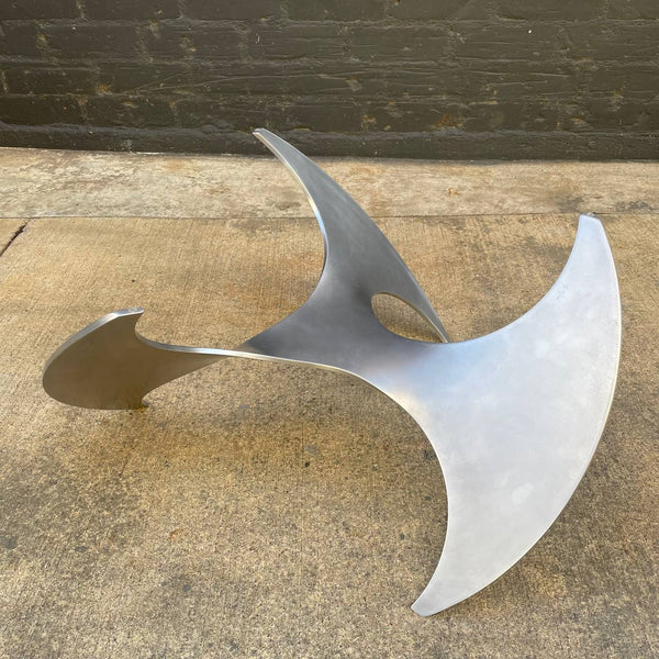 Knut Hesterberg for Ronald Schmitt Aluminum "Propeller" Coffee Table, c.1960’s