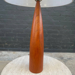 Mid-Century Modern Teak Table Lamp with new Shade, c.1950’s