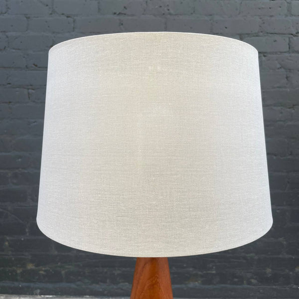 Mid-Century Modern Teak Table Lamp with new Shade, c.1950’s