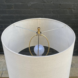 Mid-Century Modern Walnut & Brass Table Lamp with New Shade, c.1960’s