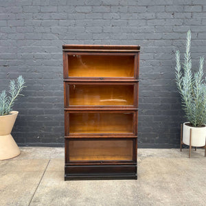 Vintage Barristers Oak & Glass Stackable Bookcase, c.1940’s