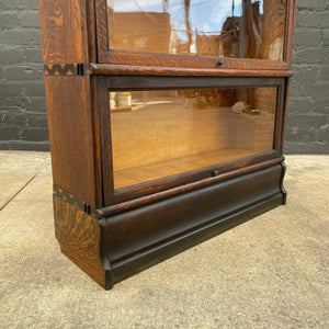 Vintage Barristers Oak & Glass Stackable Bookcase, c.1940’s