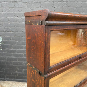 Vintage Barristers Oak & Glass Stackable Bookcase, c.1940’s