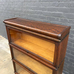 Vintage Barristers Oak & Glass Stackable Bookcase, c.1940’s