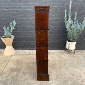 Vintage Barristers Oak & Glass Stackable Bookcase, c.1940’s