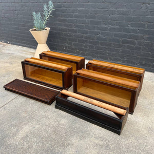 Vintage Barristers Oak & Glass Stackable Bookcase, c.1940’s