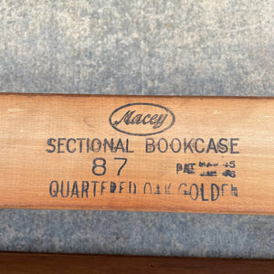 Vintage Barristers Oak & Glass Stackable Bookcase, c.1940’s