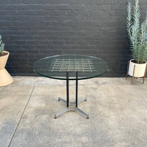 Mid-Century Modern Aluminum & Glass Dining Table by Robert Josten, c.1970’s