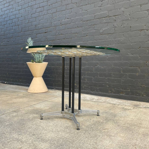 Mid-Century Modern Aluminum & Glass Dining Table by Robert Josten, c.1970’s