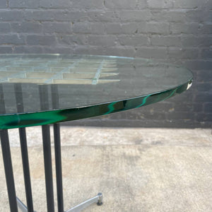 Mid-Century Modern Aluminum & Glass Dining Table by Robert Josten, c.1970’s