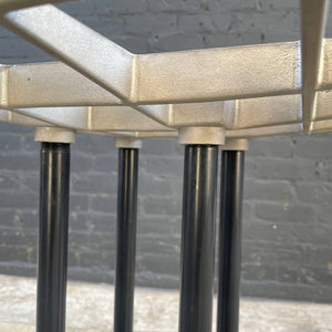 Mid-Century Modern Aluminum & Glass Dining Table by Robert Josten, c.1970’s
