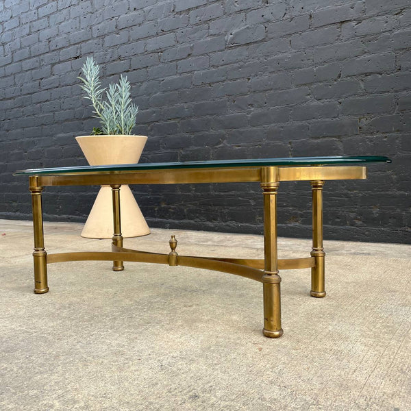 Mid-Century Modern Brass & Glass Coffee Table, c.1960’s