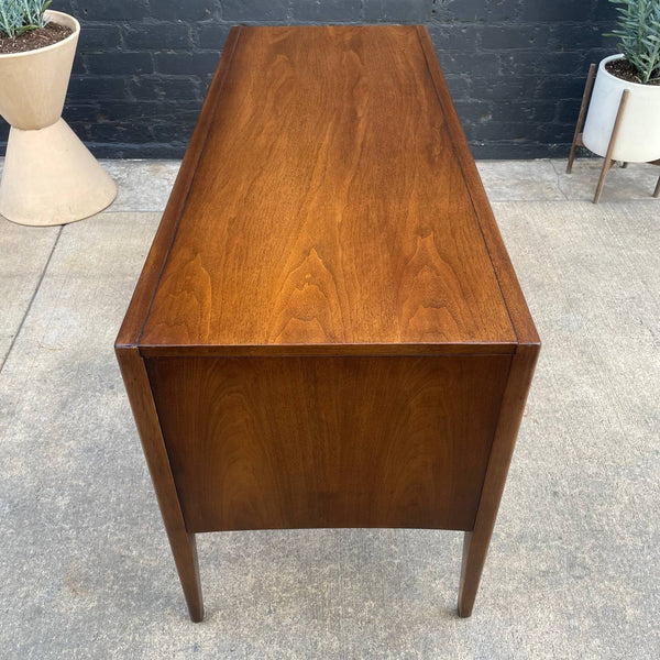 Mid-Century Modern “Emphasis” Walnut & Cane Desk by Broyhill, c.1960’s