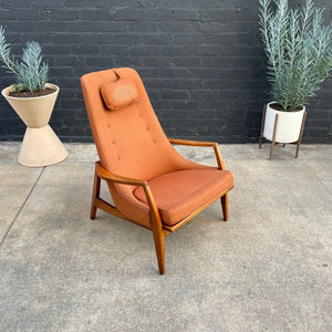 Mid-Century Modern Sculpted Walnut Lounge Chair, c.1960’s