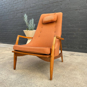 Mid-Century Modern Sculpted Walnut Lounge Chair, c.1960’s