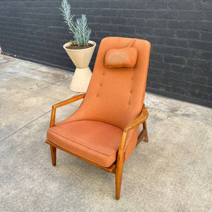 Mid-Century Modern Sculpted Walnut Lounge Chair, c.1960’s