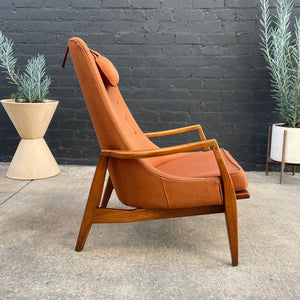 Mid-Century Modern Sculpted Walnut Lounge Chair, c.1960’s