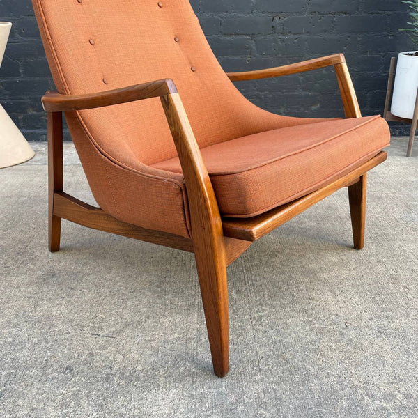 Mid-Century Modern Sculpted Walnut Lounge Chair, c.1960’s