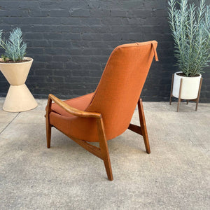 Mid-Century Modern Sculpted Walnut Lounge Chair, c.1960’s
