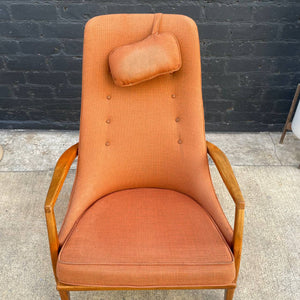 Mid-Century Modern Sculpted Walnut Lounge Chair, c.1960’s
