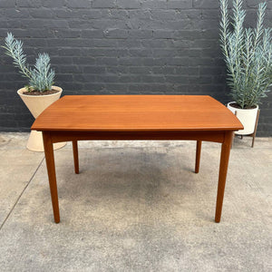 Danish Modern Teak Expanding Draw-Leaf Dining Table, c.1950’s