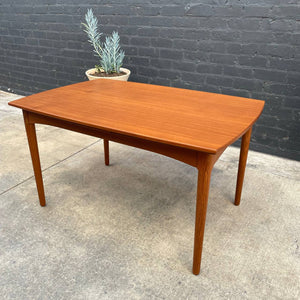 Danish Modern Teak Expanding Draw-Leaf Dining Table, c.1950’s